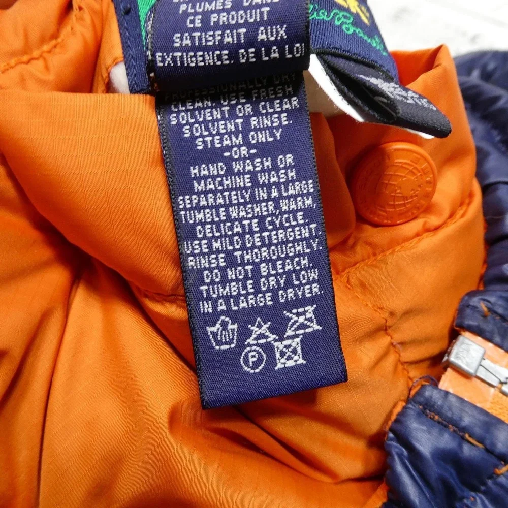 Eddie Bauer EBTEK Vest Mens 2XLT Blue Orange Down Puffer Reversible Ski Outdoor - Picture 8 of 15